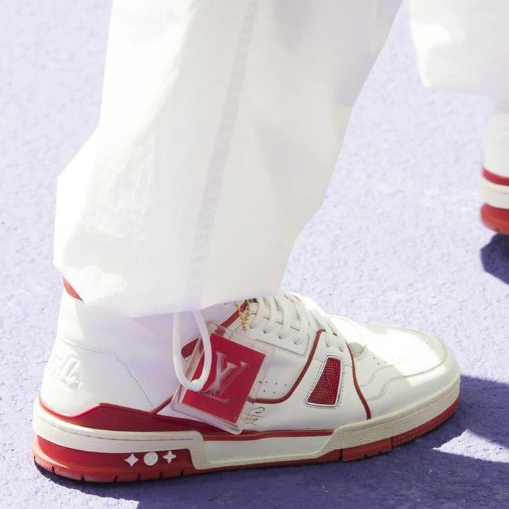 Louis Vuitton Trainer Bordeaux White Red