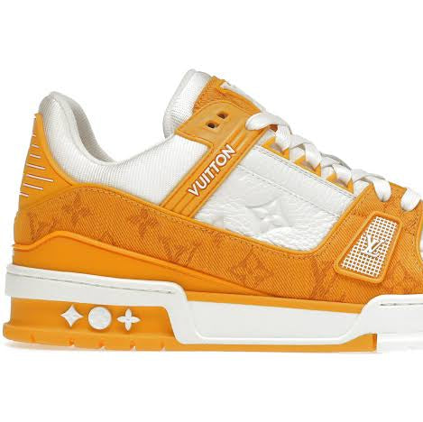 Louis Vuitton Trainer Yellow Monogram Denim White