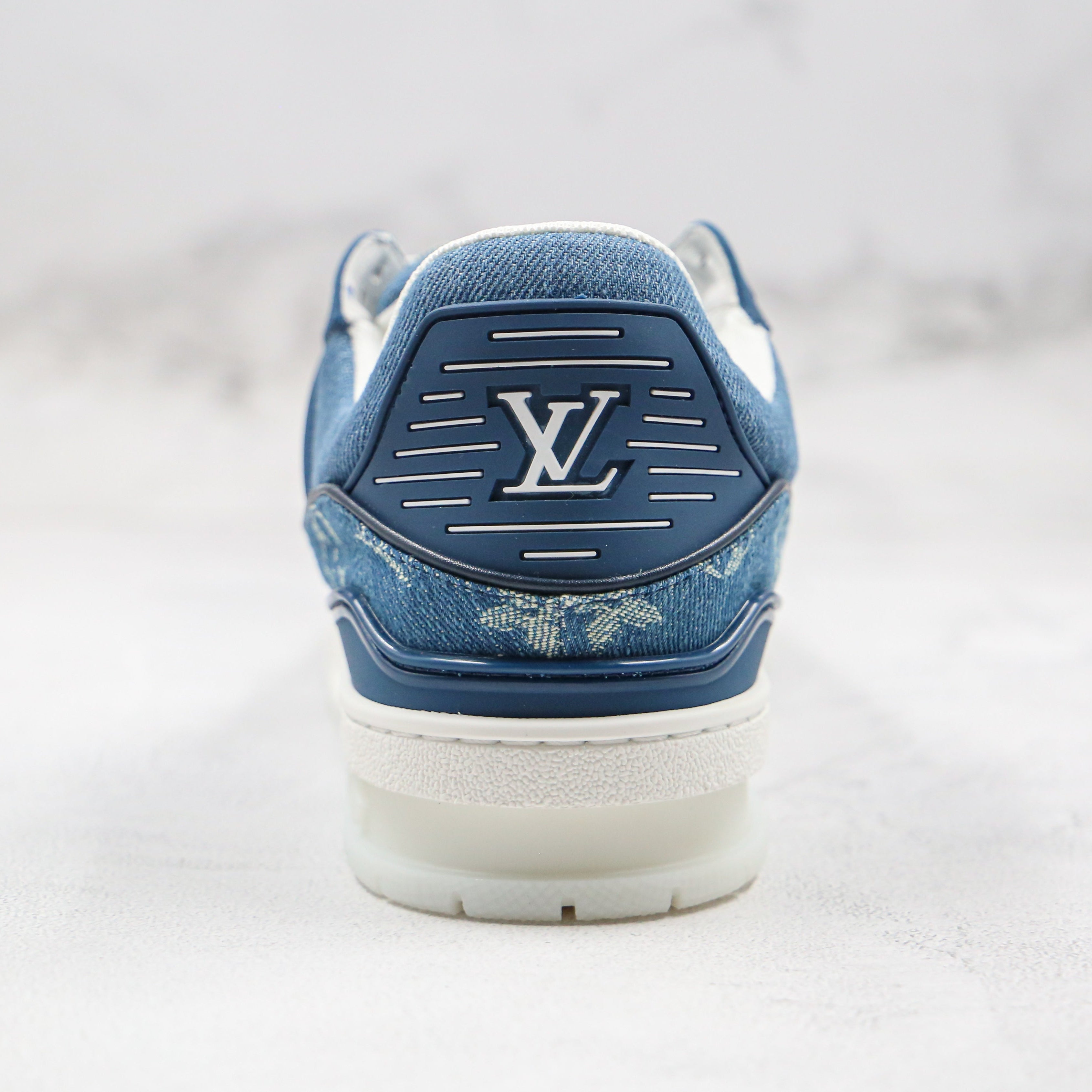 Louis Vuitton Trainer Sneaker Denim Monogram