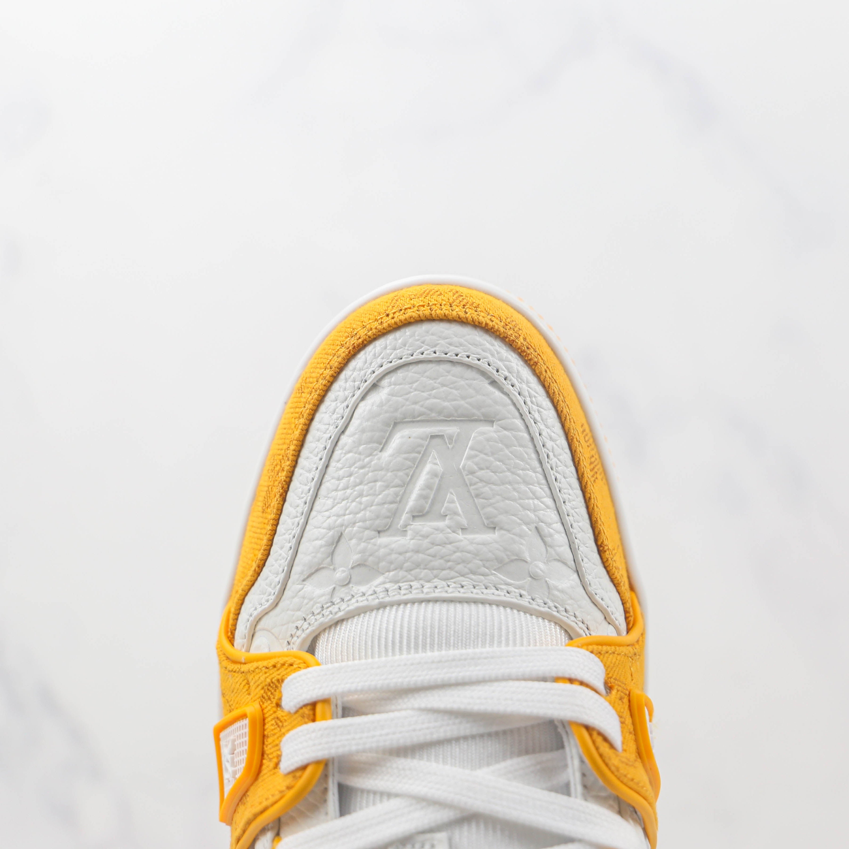 Louis Vuitton Trainer Yellow Monogram Denim White