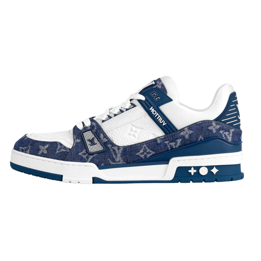 Louis Vuitton LV Trainer Monogram Denim White Blue