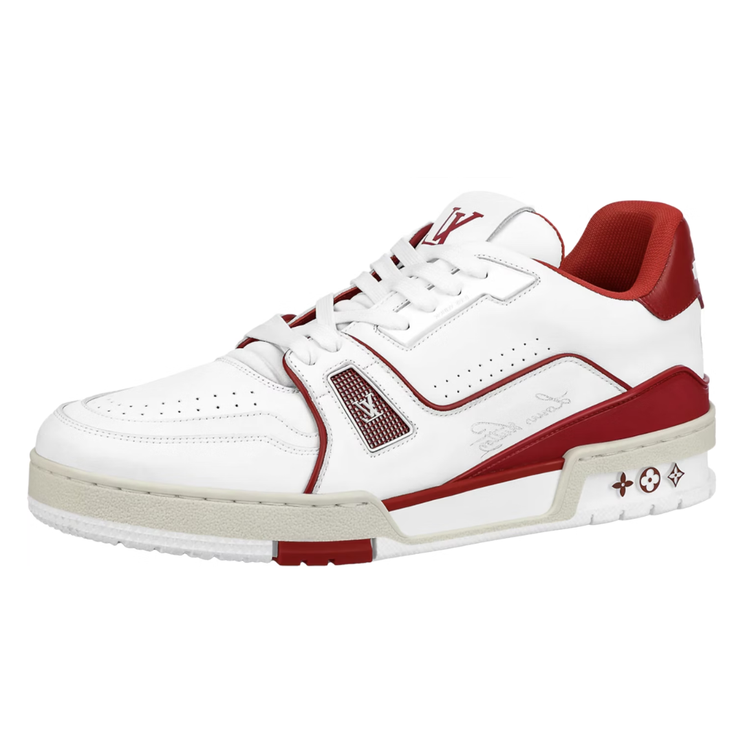 Louis Vuitton Trainer Bordeaux White Red