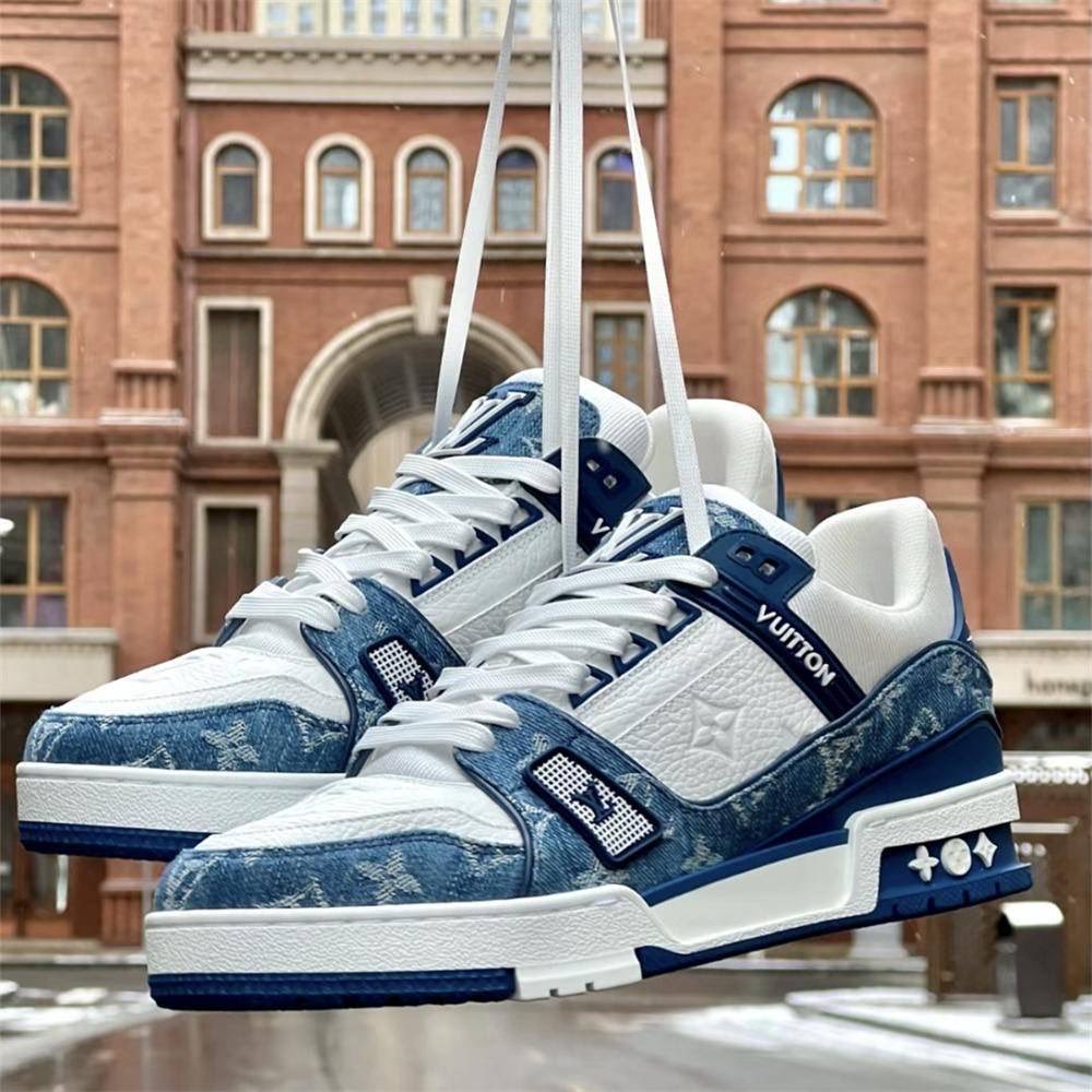 Louis Vuitton Trainer Sneaker Denim Monogram