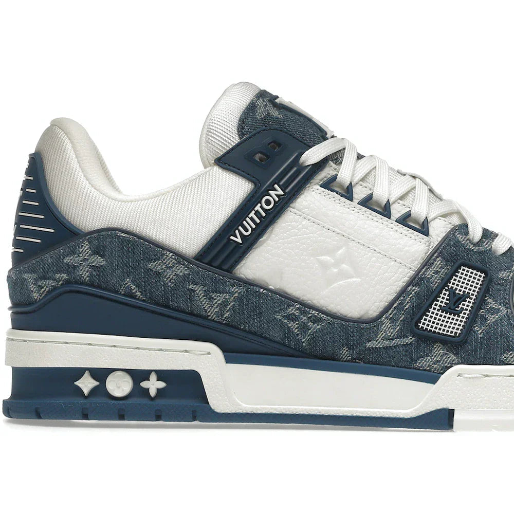 Louis Vuitton LV Trainer Monogram Denim White Blue