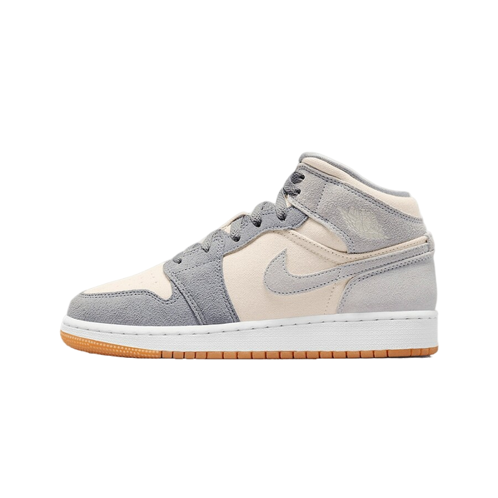 Air Jordan 1 Mid SE Coconut Milk Particle Grey (GS)