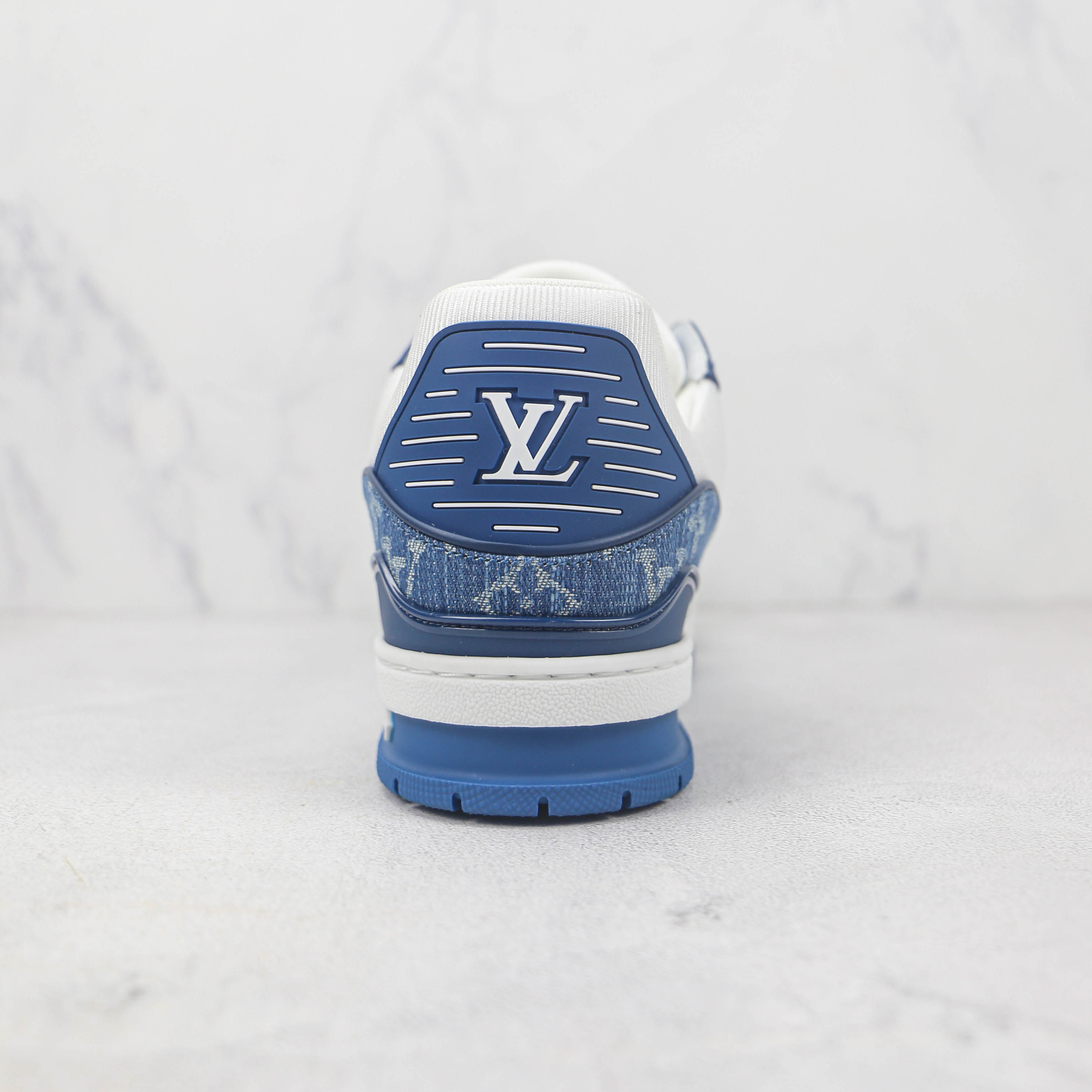Louis Vuitton LV Trainer Monogram Denim White Blue