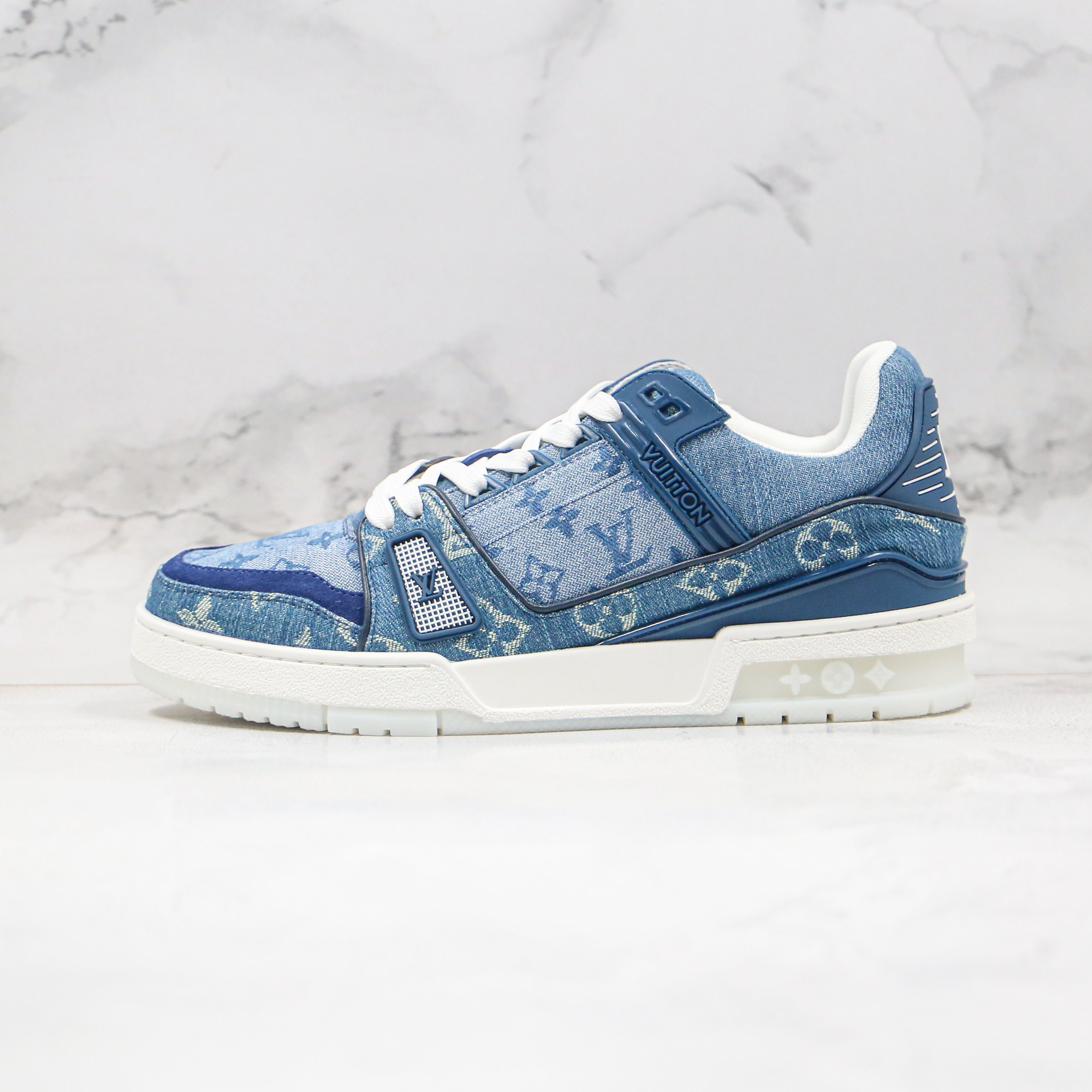 Louis Vuitton Trainer Sneaker Denim Monogram