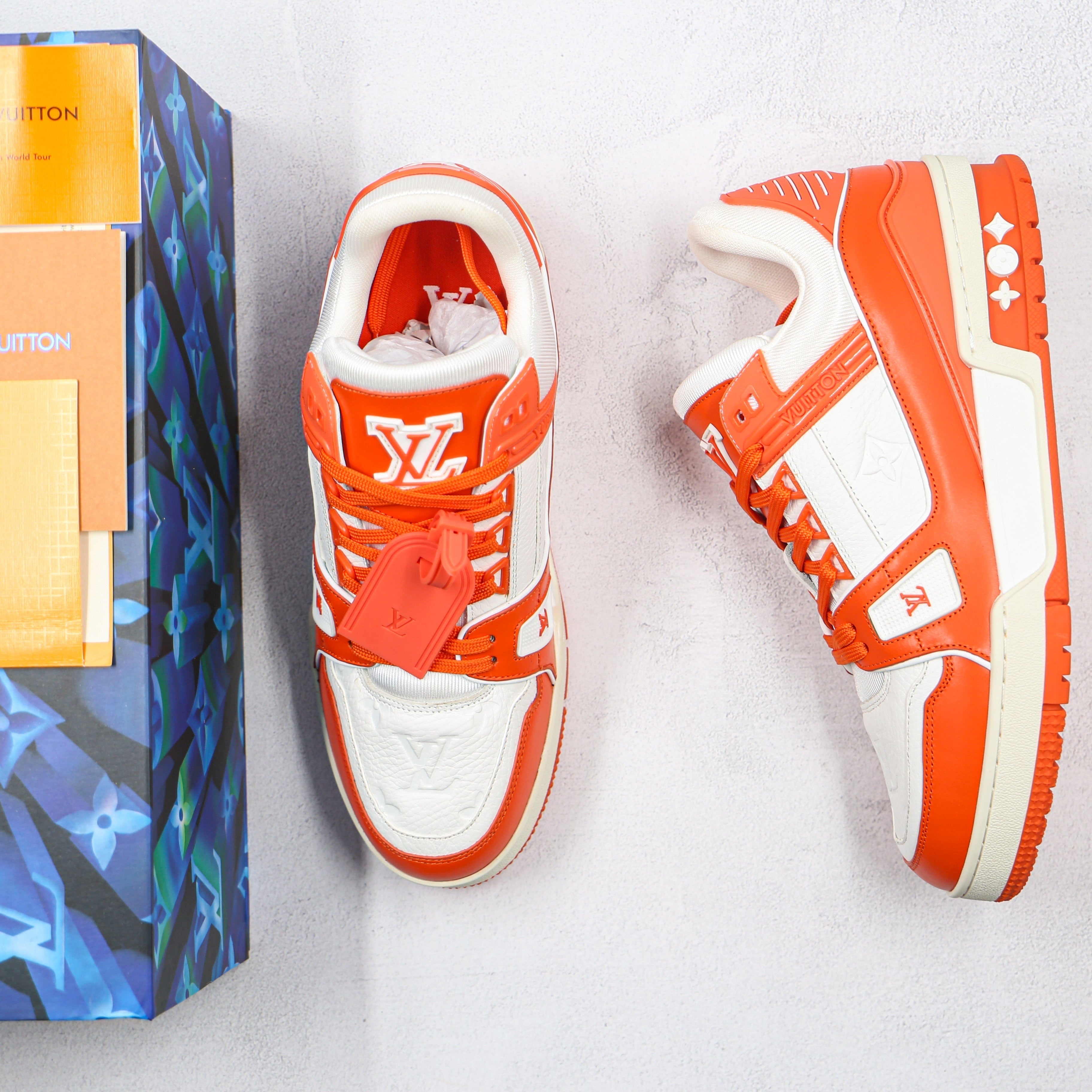 Louis Vuitton Trainer Monogram Denim Orange