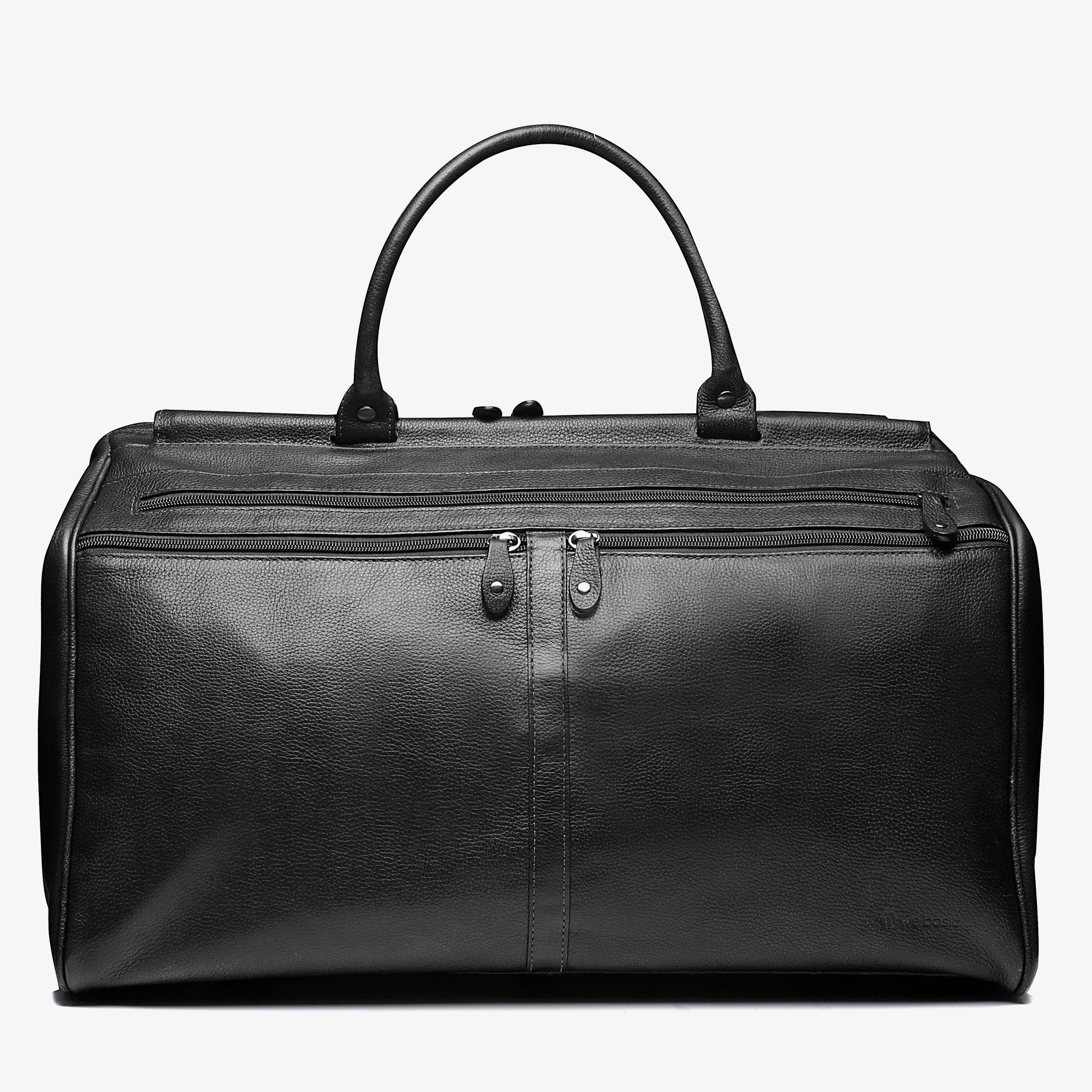 Mala Preta Masculina p/ viagem em couro - Brent