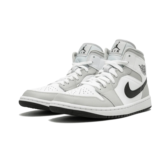 Air Jordan 1 Mid Light Smoke Grey Black