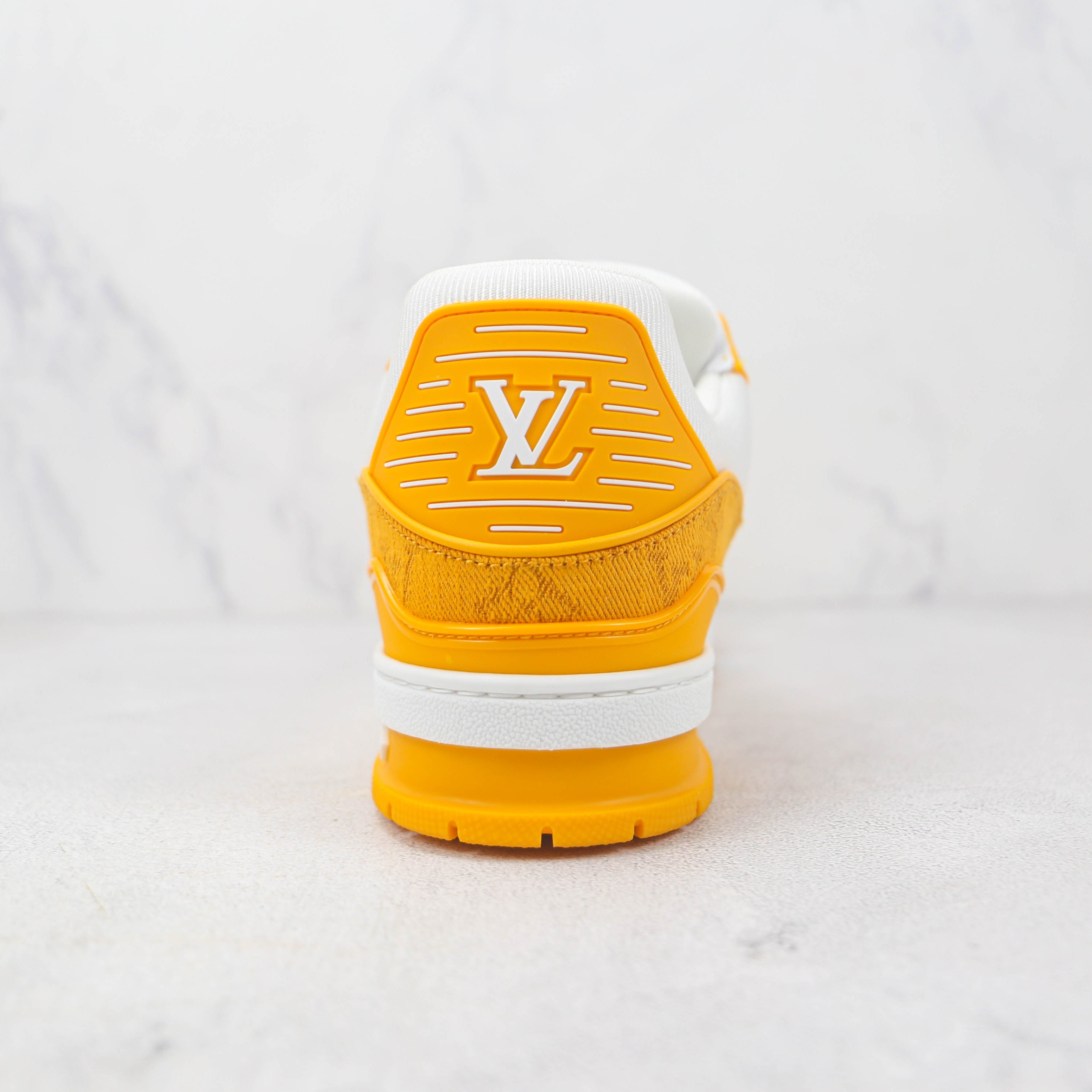 Louis Vuitton Trainer Yellow Monogram Denim White