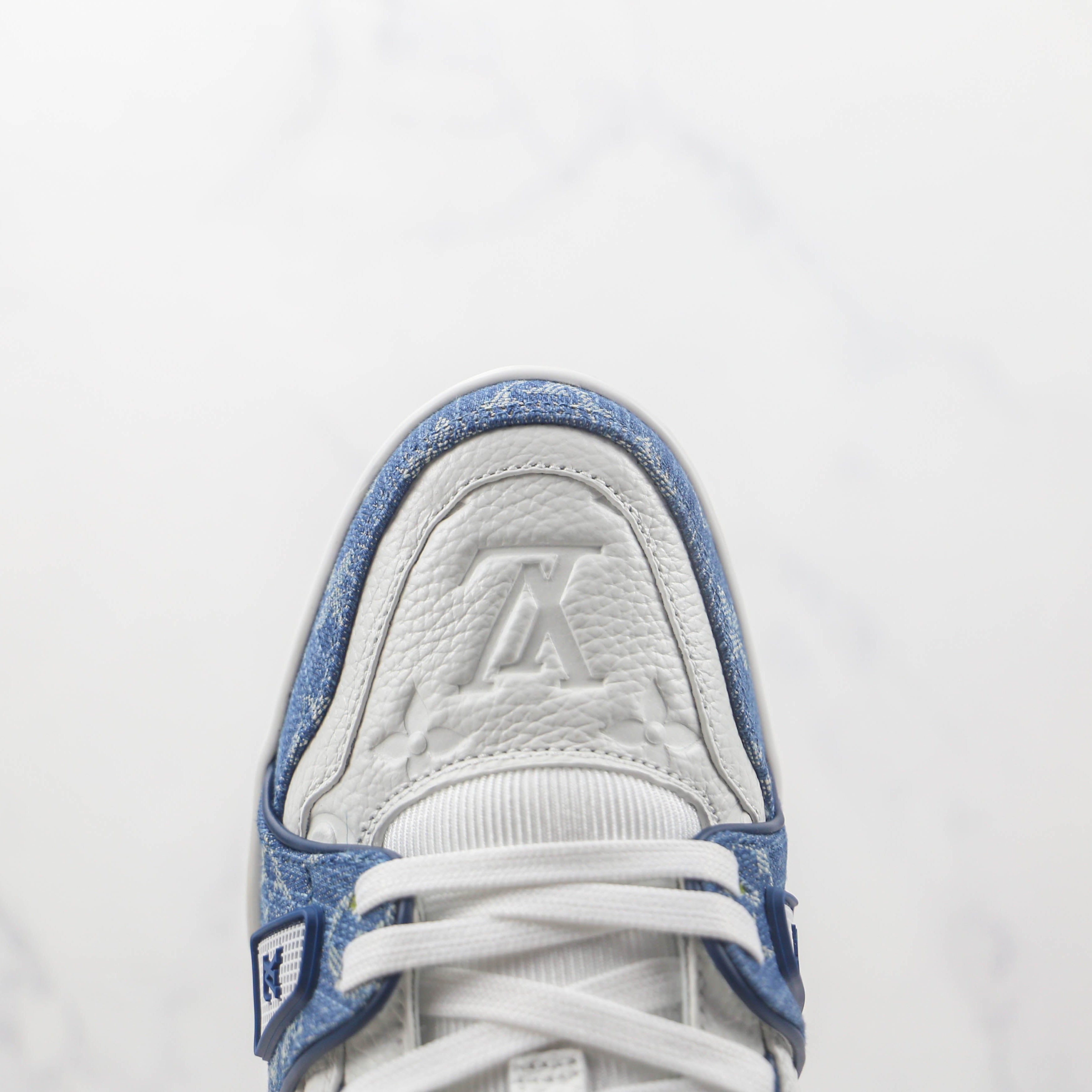 Louis Vuitton LV Trainer Monogram Denim White Blue
