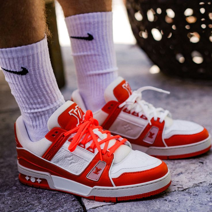 Louis Vuitton Trainer Monogram Denim Orange