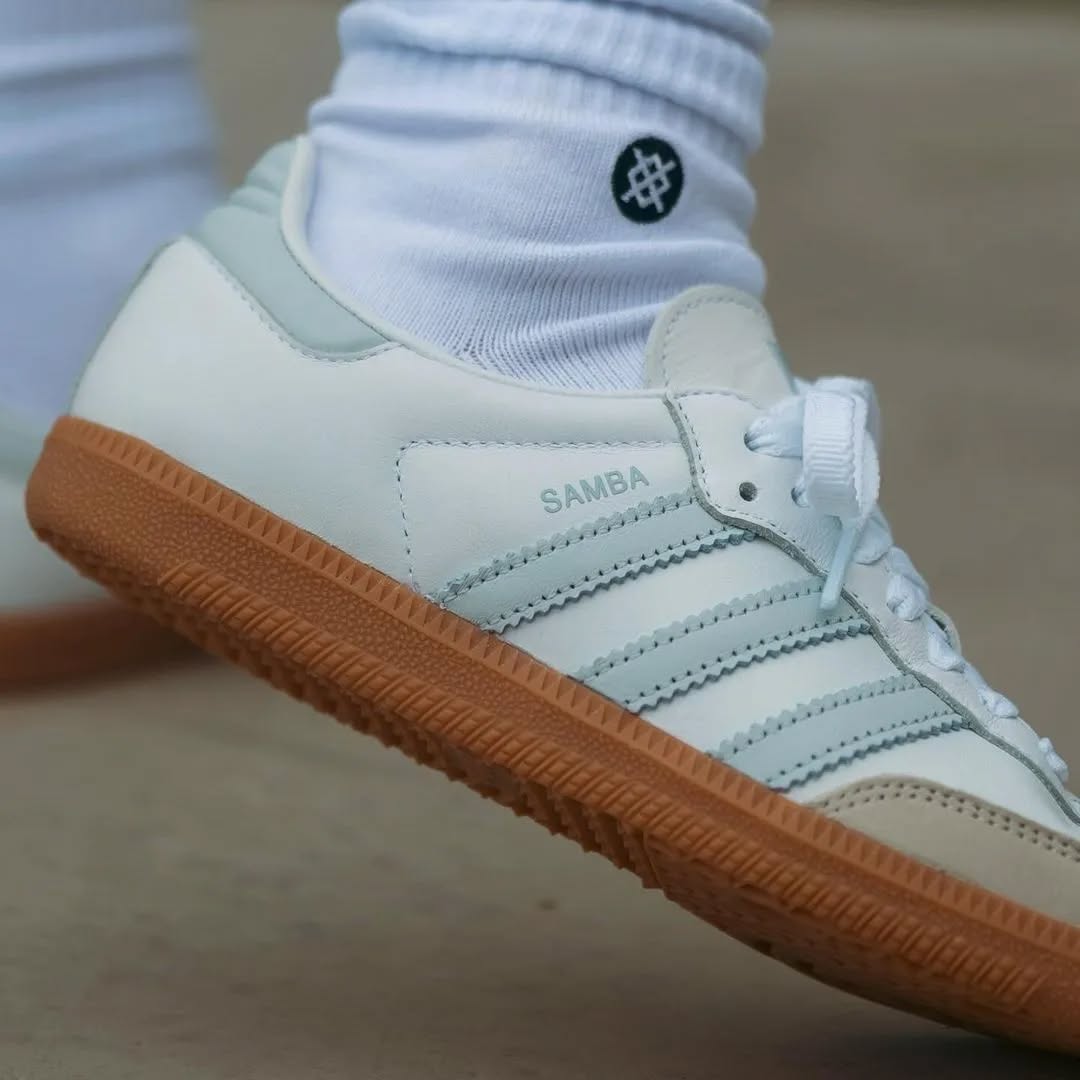 adidas Samba OG White Halo Blue Gum