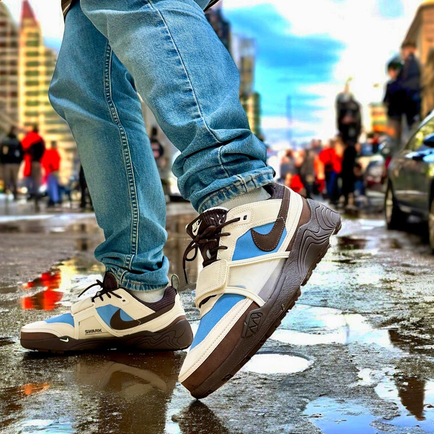 Sneaker Scott x Zoom Field Jaxx Leche Blue